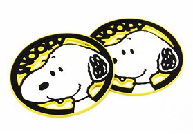 史努比(Snoopy)pvc蘑菇视频镂空杯垫