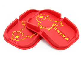 中国地图pvc蘑菇视频汽车手机防滑垫