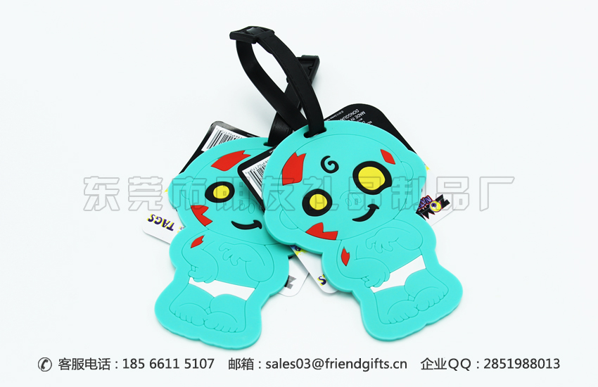 专业出产登机牌、卡通外型pvc滴胶行李牌定制厂家