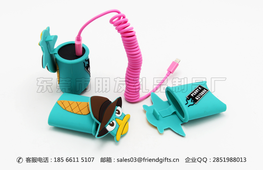 专业定制出产迪士尼卡通手机充电器掩护套、充电器蘑菇视频
套厂商