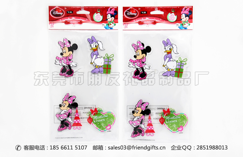 出产迪士尼(Disney)pvc恋人节窗贴、果冻贴厂家